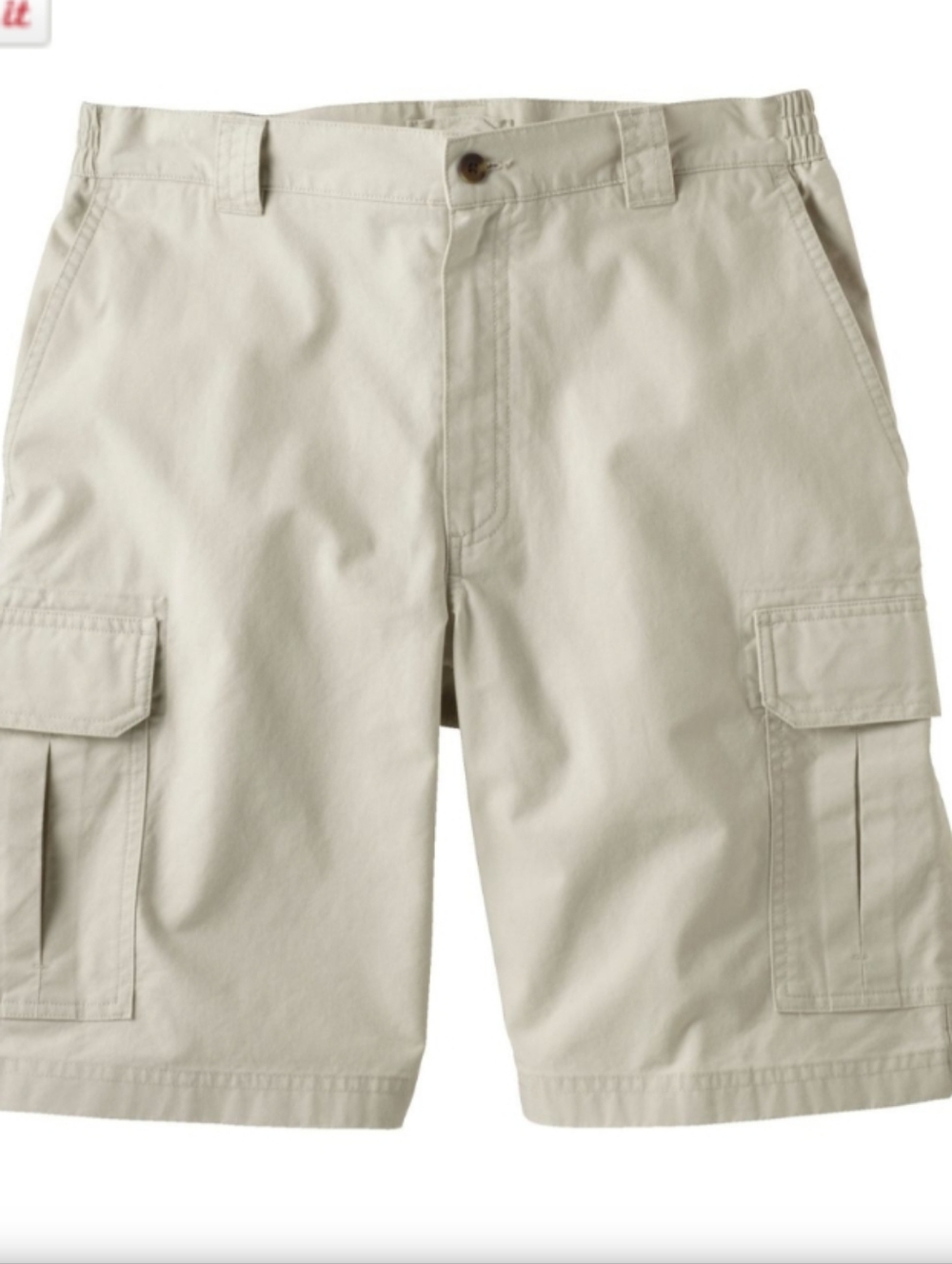 L.L Bean Sturdy Cotton Cargo Shorts. Size 35. NEW!  Color: Stone